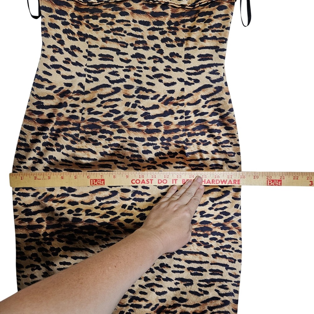 Jessica McClintock Gunne Sax Leopard Print Maxi Dress Size 5/6 - Picture 10 of 11